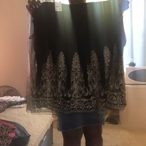 Black and gold skirt